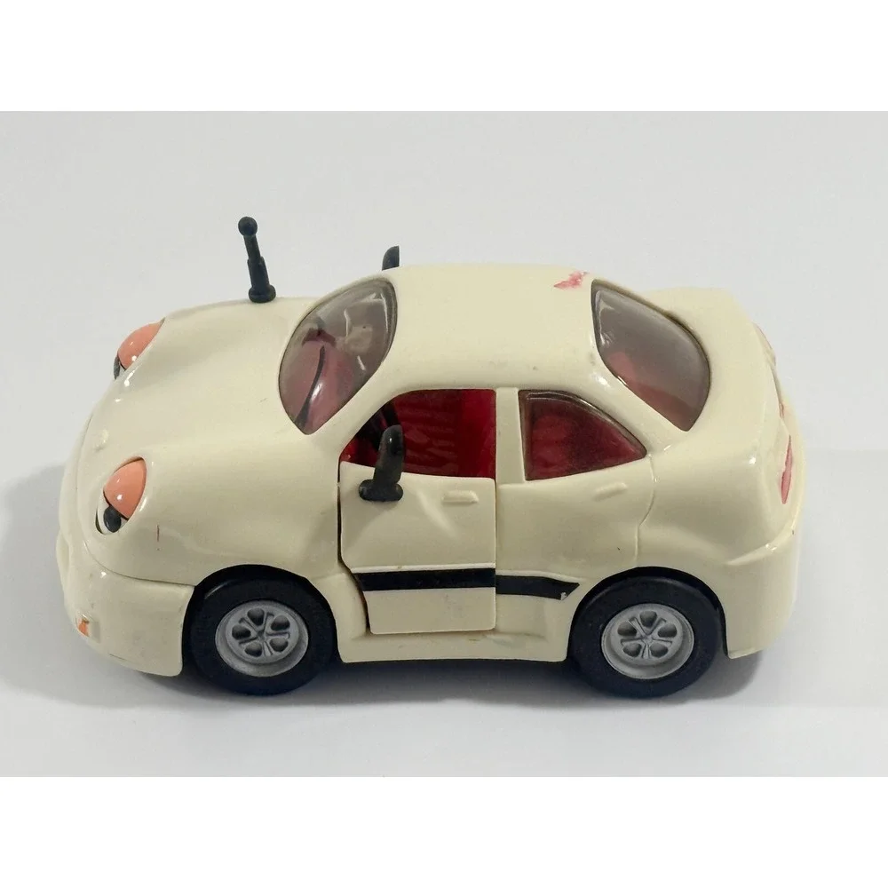 The Chevron Cars - Sam Sedan No. 1, 1996 Collectible Toy White Car *Good*